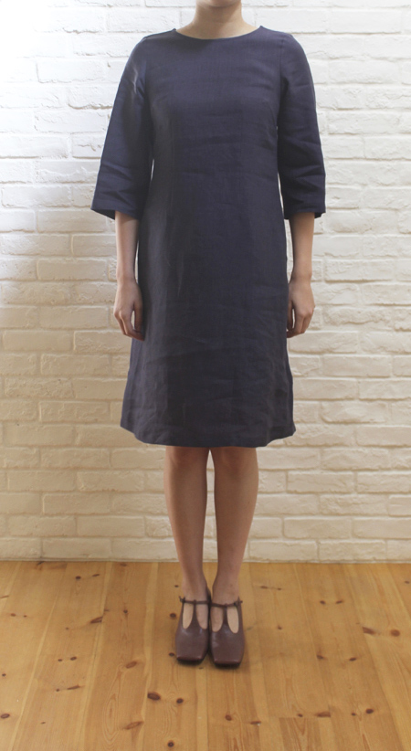 No.112袖付きシンプルワンピース